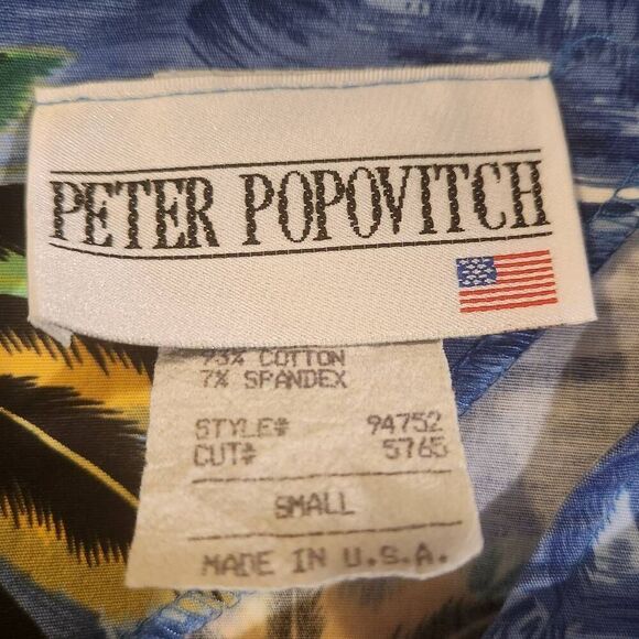 Peter Popovitch Vintage Tropical Print Dress with Sequins Small (5085) - Picture 4 of 6